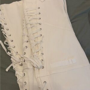 I.AM.GIA Cream Lace-Up Pants